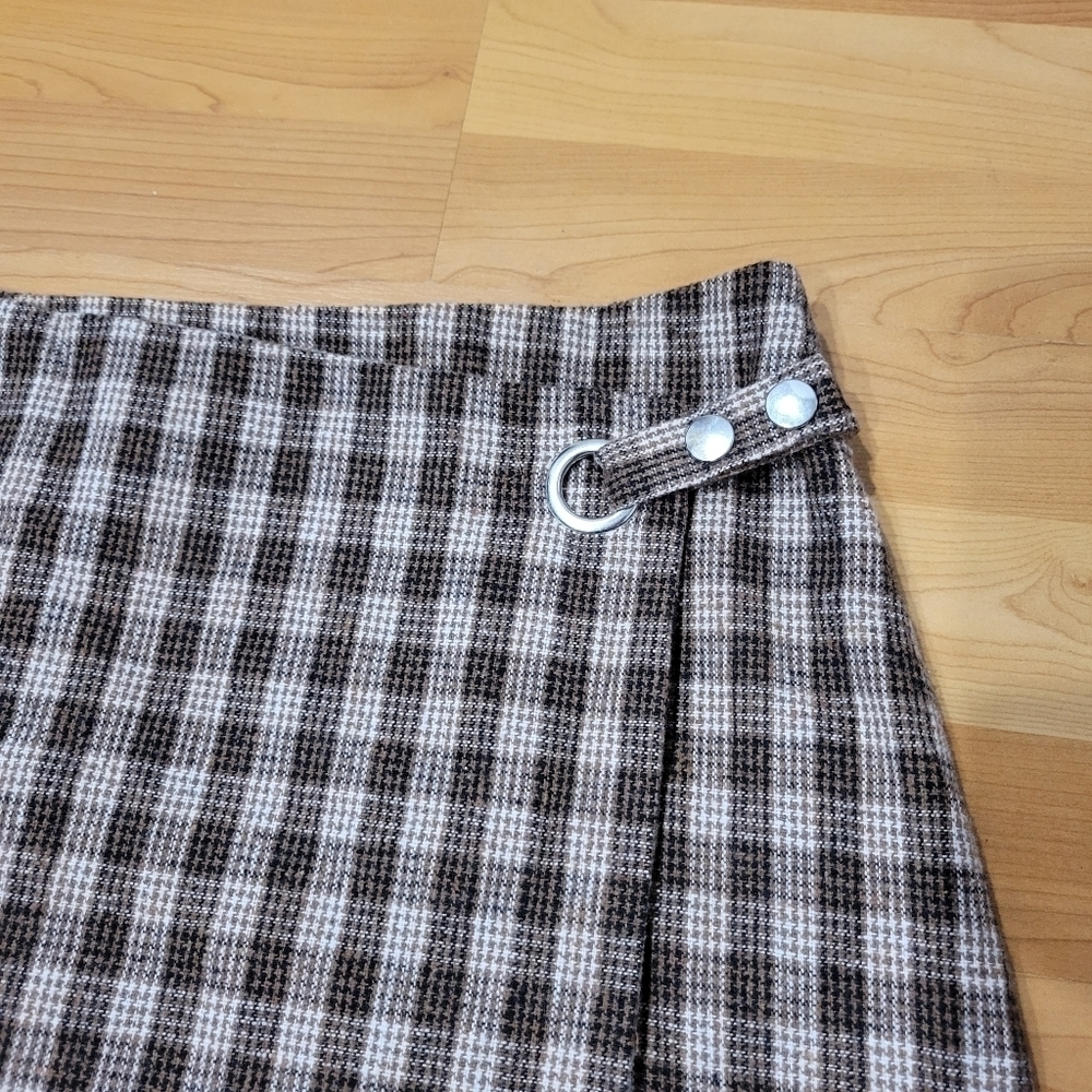 𝅺Harper Heritage Plaid Preppy School Girl Mini Skirt Size L NWT - Picture 2 of 6